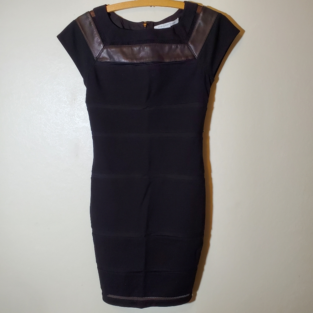 Vintage Diane von Furstenberg black knit dress